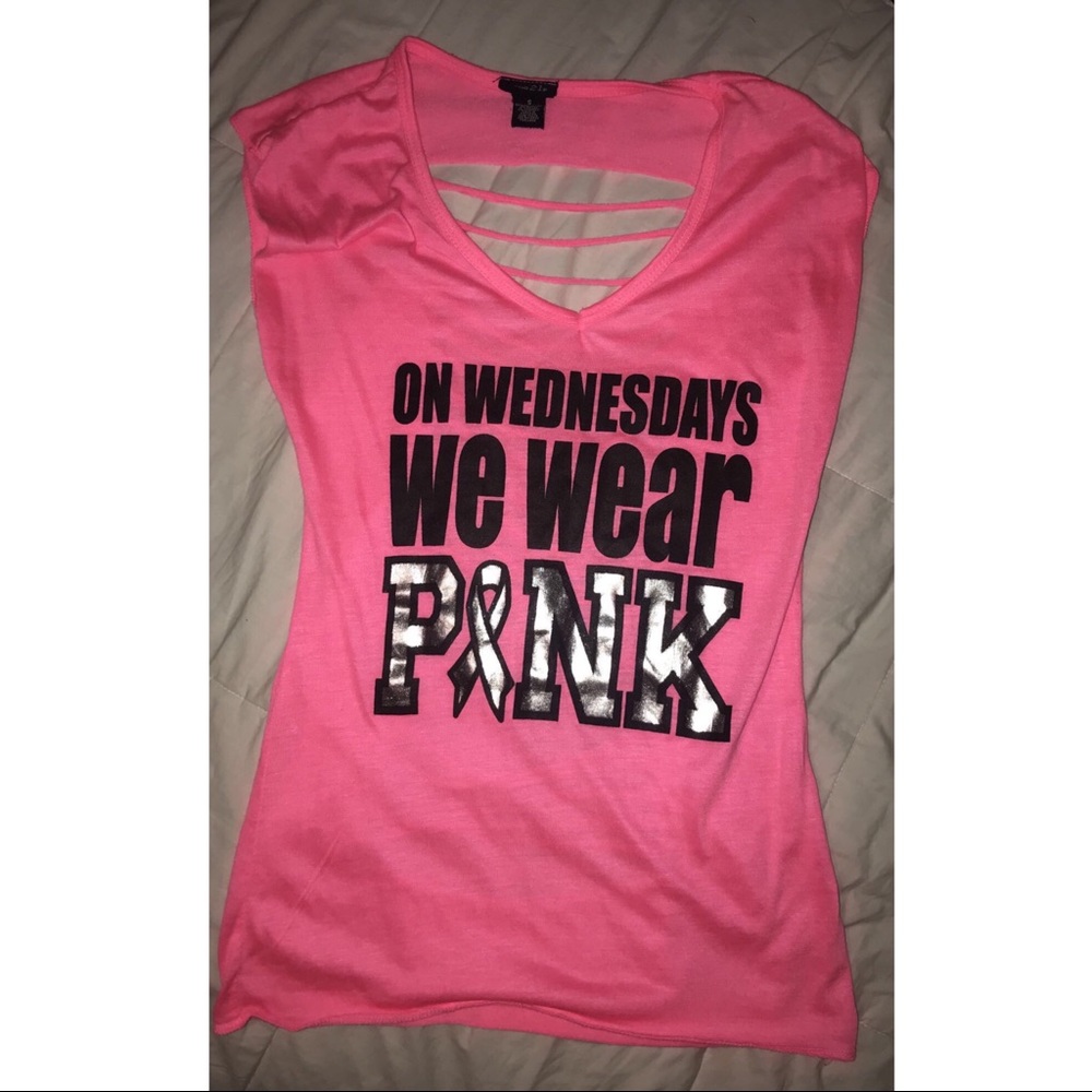 On wednesday’s we wear pink shirt💓